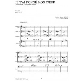 PDF - Je t'ai donné mon cœur (Pays du sourire)  - LEHARD Franz