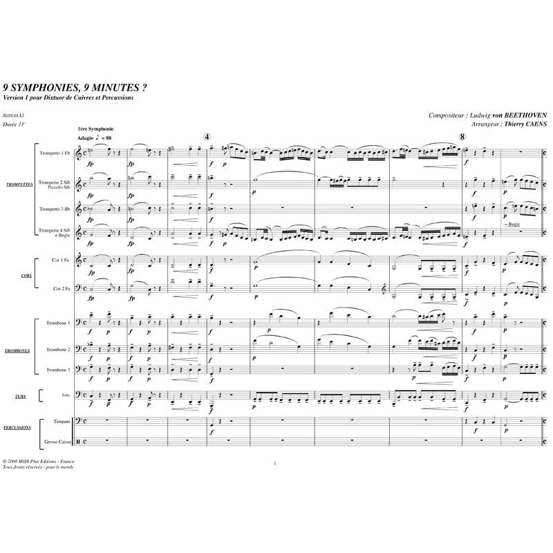 Score　PDF　Symphonies,　Minutes　BEETHOVEN