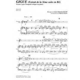 PDF - Gigue 3eme Suite en Re - BACH Jean Sébastien