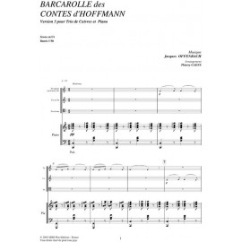 Barcarolle des contes d'Hoffman  - OFFENBACH Jacques 
