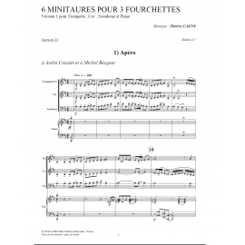 Six miniatures pour trois fourchettes (V1) - CAENS